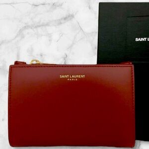Saint Laurent Bifold Wallet in Red YSL